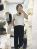 三彩2025夏季新款萊賽爾基礎(chǔ)白T恤套頭衫正肩短袖上衣休閑M 曬單實(shí)拍圖