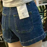 UR2025春季新款女裝時尚復(fù)古休閑洗水百搭牛仔短褲UYU850054 藍(lán)色 26 曬單實拍圖