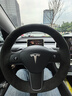梵汐適用于特斯拉modely方向盤套model3手縫車內(nèi)裝飾s品改裝x小配件 意大利Alcantara材質(zhì)定制+安裝服務(wù) 曬單實拍圖