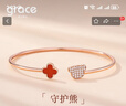 Grace Girl守護(hù)小熊手鐲女士玫瑰金小眾時(shí)尚飾品520情人節(jié)生日禮物送女友 曬單實(shí)拍圖