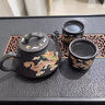 創(chuàng)意可變色正宗紫砂壺單壺一人用一壺二杯泡茶具套裝家用禮盒裝 紫泥-紫砂石瓢茶壺一壺一杯【鳳杯】 曬單實(shí)拍圖