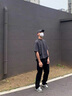 POUM彎刀微喇牛仔褲男裝美式高街痞帥拉鏈排扣夏季vibe直筒長褲子男士 WKXS- 387黑色  常規(guī) 2XL 【135-145斤】 曬單實拍圖
