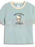 彪馬（PUMA）【HELLO KITTY聯(lián)名】Babytee短款短袖女子辣妹上衣631613 薄荷綠-67 M (160/84A) 曬單實拍圖
