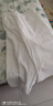 蘑菇同學休閑褲女闊腿褲女寬松全棉夏季新品百搭顯瘦松緊腰七分褲女裙褲 米白色 XXL【建議155-175斤】 曬單實拍圖