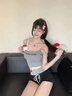 另約睡衣女款夏季吊帶性感薄款2025新款高級(jí)感可愛(ài)卡通貓咪家居服套裝 29311 灰底KT貓 M 曬單實(shí)拍圖