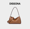 DISSONA【董潔同款】迪桑娜女包吐司包軟包腋下包手提單肩包斜挎包 棕色 曬單實(shí)拍圖