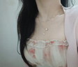 栢啟歆項(xiàng)鏈 山茶花雙層珍珠項(xiàng)鏈女小眾設(shè)計(jì)高級感鎖骨鏈疊戴流蘇頸鏈 雙層山茶花項(xiàng)鏈 曬單實(shí)拍圖