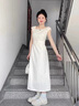 妙奕嘉法式白色連衣裙裙子女士夏季2025衣服新款輕奢高級感無(wú)袖長(cháng)裙純欲 法式方領(lǐng)泡泡袖連衣裙 L 【建議105-115斤】 曬單實(shí)拍圖