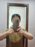 日著原創(chuàng)設(shè)計(jì)女裝2024夏季新款寬松拼接運(yùn)動(dòng)條紋針織中長(zhǎng)連衣裙子 影黃條 M 曬單實(shí)拍圖