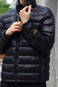 高梵小黑金鵝絨服5.0小金條立領(lǐng)百搭2025新款男士短外套 黑色 M 曬單實拍圖