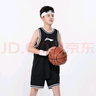 李寧兒童套裝時尚男童套裝舒適運動背心休閑透氣運動短褲兩件套 黑色 （聚酯纖維100%） 150 曬單實拍圖