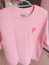 斐樂（FILA）FUSION潮牌情侶多彩短袖T恤2025新款男女短T時尚大logo短袖 A青春粉-PK S 165/88A 【寬松版型】 曬單實拍圖
