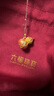六福珠寶 黃金吊墜六字真言福滿(mǎn)傳家足金葫蘆不含鏈 計價(jià) 約4.71克 曬單實(shí)拍圖