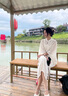 蕓蕁裙子女夏季2025新款高端精致新中式連衣裙女夏外搭罩衫旗袍改良年 杏色-兩件套[提花+雙層] 2XL 建議125-135斤 曬單實(shí)拍圖
