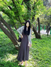 凡小如外搭針織開衫薄款女2024新款吊帶裙防曬開衫罩衫灰色上衣小外套 花灰色 L碼【建議100-110斤】 曬單實拍圖