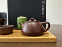 古悅堂宜興紫砂純手工泡茶專(zhuān)用茶壺新款紫砂壺正品功夫茶具單壺平蓋石瓢 紫泥款 180ml 曬單實(shí)拍圖