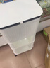 日本進(jìn)口廚房垃圾桶可移動(dòng)加高雙層大容量收納桶免彎腰夾縫置物架 灰-三層-含輪子/贈垃圾袋1卷 曬單實(shí)拍圖