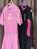 阿瑞娜（arena）盛夏短袖裙式連體防曬泳衣插肩袖設(shè)計(jì)女童泳裝美少女游泳衣 粉色PNK 160 曬單實(shí)拍圖
