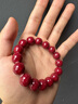 石玥珠寶精品14mm透光晶體朱砂手串本命年蛇年護(hù)身符轉(zhuǎn)運手鏈男女士款禮物 曬單實拍圖