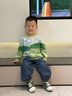 幼歌（YOUGE）嬰幼兒秋季新款全棉寬松柔軟毛衣寶寶親膚舒適保暖上衣 綠色 90 cm 曬單實(shí)拍圖