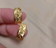 周六福足金999簡約黃金耳環(huán)女送媽媽耳飾計價AA090834 一對 約3.67g  曬單實拍圖