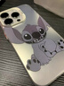 鹿途者 DEERWALK潮牌史迪仔適用蘋(píng)果16promax手機(jī)殼可愛(ài)卡通iphone15pro磨砂彩銀14plus小眾高級(jí)感13防摔保護(hù)套 黑灰色-潮牌史迪仔 iPhone 16 Pro Max 曬單實(shí)拍圖