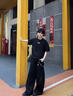 STA春夏潮牌基礎(chǔ)款小logo印花多色短袖t恤男夏季純棉情侶百搭體恤衫 黑色 XL 曬單實(shí)拍圖