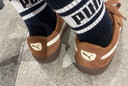 彪馬（PUMA）【厚底鞋】復古天鵝絨增高松糕鞋休閑鞋女PLATFORM406752 咖啡棕-奶油香草色-金色-02 37 曬單實(shí)拍圖