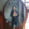 FSHE復(fù)古碎花雪紡連衣裙女春夏季2025新款韓版打底長袖中長款長裙子 白色碎花_YZ.A114 L _100-115斤 曬單實(shí)拍圖
