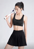 駱駝（CAMEL）運動內(nèi)衣女跑步瑜伽健身外穿背心文胸 J0S1QL9905 黑色 XL 曬單實拍圖