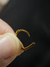 周六福（ZLF）  黃18K金耳飾女幾何耳環(huán)極簡(jiǎn)ins風(fēng)耳釘送女生 1對 曬單實(shí)拍圖