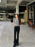 Calvin KleinJeans25春夏新款女士復(fù)古懷舊微彈ck高腰喇叭褲牛仔褲47B948G CLT-牛仔黑 25 曬單實(shí)拍圖