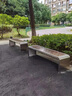 不銹鋼公園椅戶外長椅鐵藝防腐塑木長凳室外廣場休息條凳公共座椅 U型1m*40寬*45高 201不銹鋼 曬單實拍圖