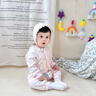 班喜迪嬰兒衣服秋裝嬰幼兒連體衣寶寶超萌哈衣爬服小月齡公主外出服春秋 粉色 80cm 曬單實(shí)拍圖