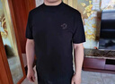 KEAZA高端輕奢男裝品牌短袖t恤男春夏老鷹燙鉆潮流韓版內搭針織打底衫 黑色 2XL (185) 曬單實拍圖