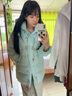 鴨鴨中長款羽絨服女2025冬季新款時尚休閑潮流保暖連帽韓版小個子外套 藕粉色 M (建議110-130斤) 曬單實拍圖
