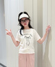 NICKYBABY女童夏裝套裝2025新款兒童夏季洋氣休閑短袖女大童夏天韓系牛仔褲 13115藍(lán)色+19060白色 140 cm 曬單實(shí)拍圖