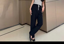 GANT/甘特春季新款女士松緊腰抽繩亞麻混紡?fù)笟饧兩L褲直筒休閑褲 213卡其色 40 曬單實拍圖