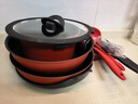 特福（Tefal）鍋具套裝百變鍋可拆卸煎炒鍋有鈦不粘鍋六件套千葉玫瑰紅 曬單實(shí)拍圖