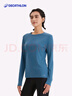迪卡儂（DECATHLON）訓練防曬速干寬松打底衣長(cháng)袖健身跑步女運動(dòng)服T恤上衣RUNW 孔雀藍 XXS 曬單實(shí)拍圖
