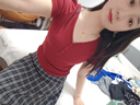 BASIC HOUSE/百家好復古不規(guī)則格紋半身裙女2025夏高腰顯瘦A字裙 黑白格 腰帶僅作為搭配展示 M 曬單實拍圖