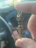 贏(yíng)夫人（Mrs win）黃銅做舊金剛杵降魔杵汽車(chē)鑰匙扣掛件藏式法器古玩銅器手把件吊墜  小號降魔杵   B00-203 帶繩 曬單實(shí)拍圖