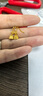 蜜金（HoneyGold）珠寶黃金耳釘足金古法手工金稱(chēng)心如意耳墜HGJ1584送女友禮物 2.90g 現貨 工費170元 曬單實(shí)拍圖