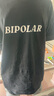 BIPOLAR新膠印短袖T恤男美式高街復古純棉上衣國潮牌情侶基礎打底夏季新 黑色 M 曬單實(shí)拍圖