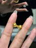 老鳳祥黃金戒指女足金蝴蝶結戒指純金七夕送老婆女友閨蜜生日禮物中秋節 足金蝴蝶結戒指16#*金重約1.5g 曬單實(shí)拍圖