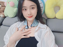 班迪猴簡約真絲絲巾珍珠桑蠶絲磁吸扣長條鎖骨鏈女春夏季裝飾小領(lǐng)巾洋氣 淺藍色 蝴蝶蘭 (真絲桑蠶絲 大珍 曬單實拍圖