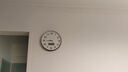 京東京造木語系列電子萬年歷掛鐘掛墻客廳簡約鐘表時鐘35cm/14英寸摩卡棕 曬單實拍圖