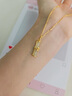 中國黃金（CHINA GOLD）黃金項(xiàng)鏈女和田玉吊墜足金飾品生日禮物送女友媽媽老婆結(jié)婚紀(jì)念日 足金玉見竹葉吊墜[送S925鏈]+證書禮盒 曬單實(shí)拍圖