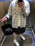 真維斯 Z提花短褲男夏季新款重磅情侶休閑五分褲青少年設(shè)計感寬松百搭褲子 曬單實拍圖