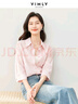 梵希蔓高級(jí)感萊賽爾襯衫女2025年夏粉色襯衣寬松氣質(zhì)上衣薄 淺粉色  S  曬單實(shí)拍圖